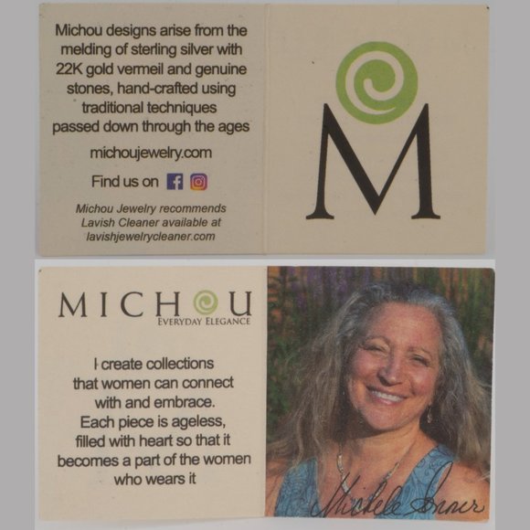 Sterling Silver and 22K Gold Vermeil Multi Gemstone Earrings - Picture 3 of 3